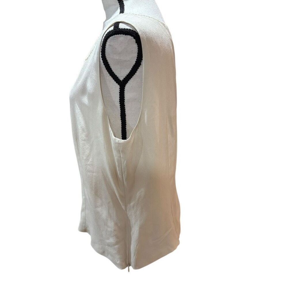 Talbot 100% Silk Beaded Tank‎ Embellished Beaded Beige Woman Size 16 NWT - Picture 4 of 9